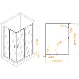 Душевой уголок RGW PA-146B 020814692-14 90x120см чёрный